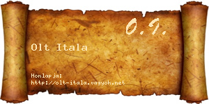 Olt Itala névjegykártya